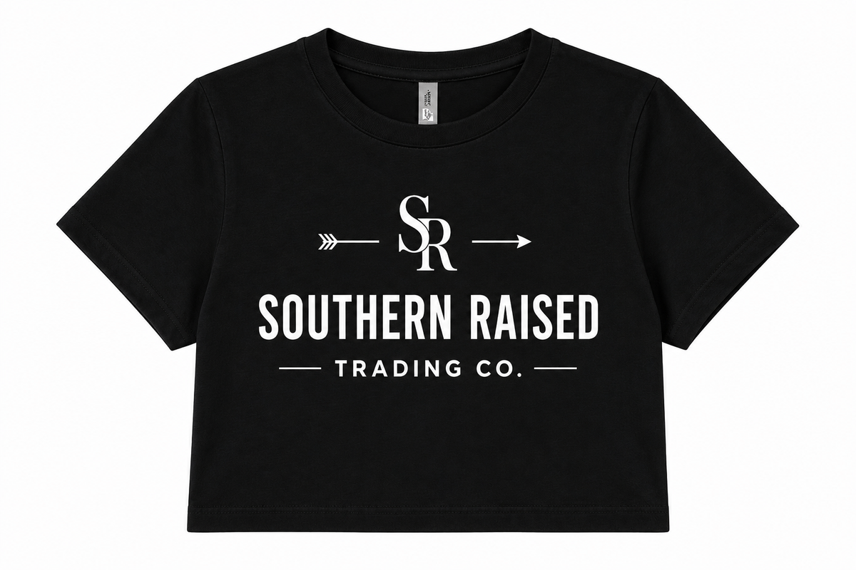 Southern Raised Trading Co. Crop Top- Black