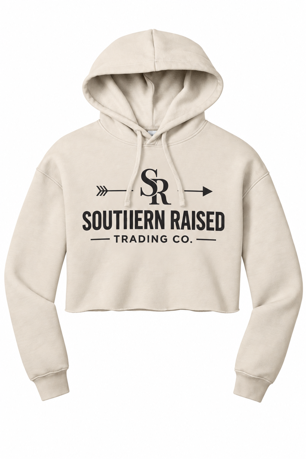 Southern Raised Trading Co. Cropped Hoodie- Heather Dust