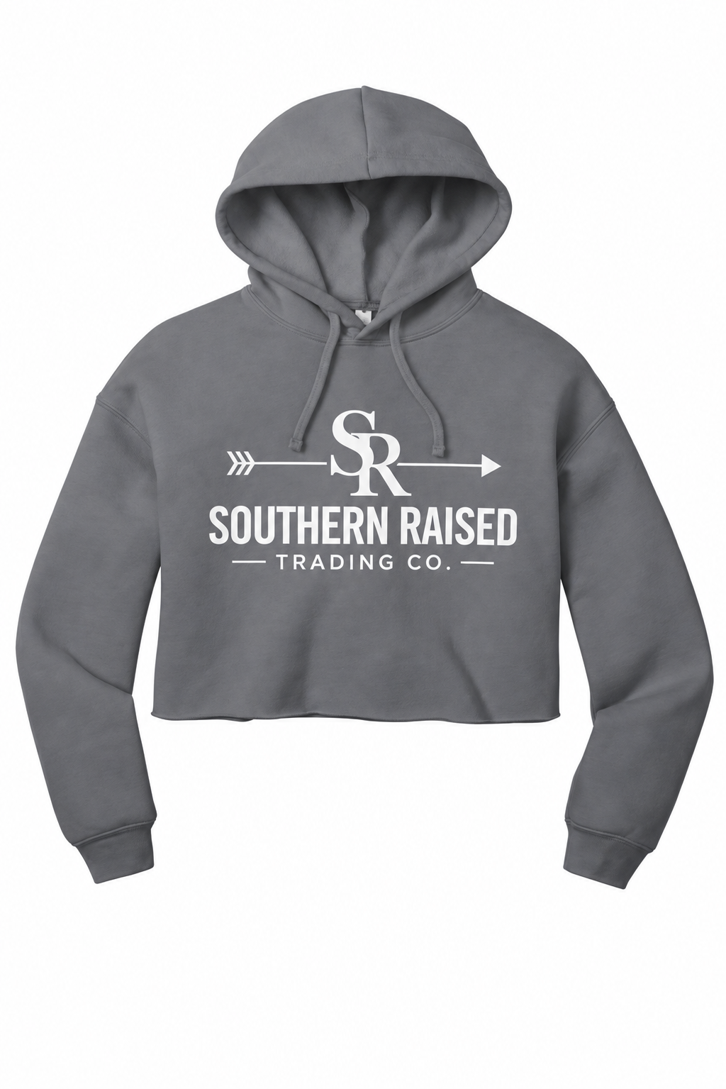 Southern Raised Trading Co. Cropped Hoodie- Storm