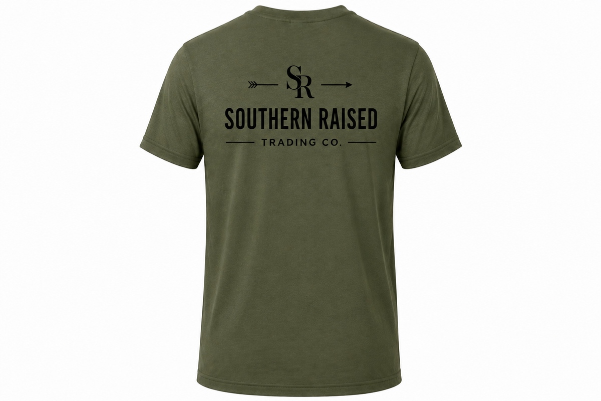 Southern Raised Trading Co. T-Shirts- Military Green