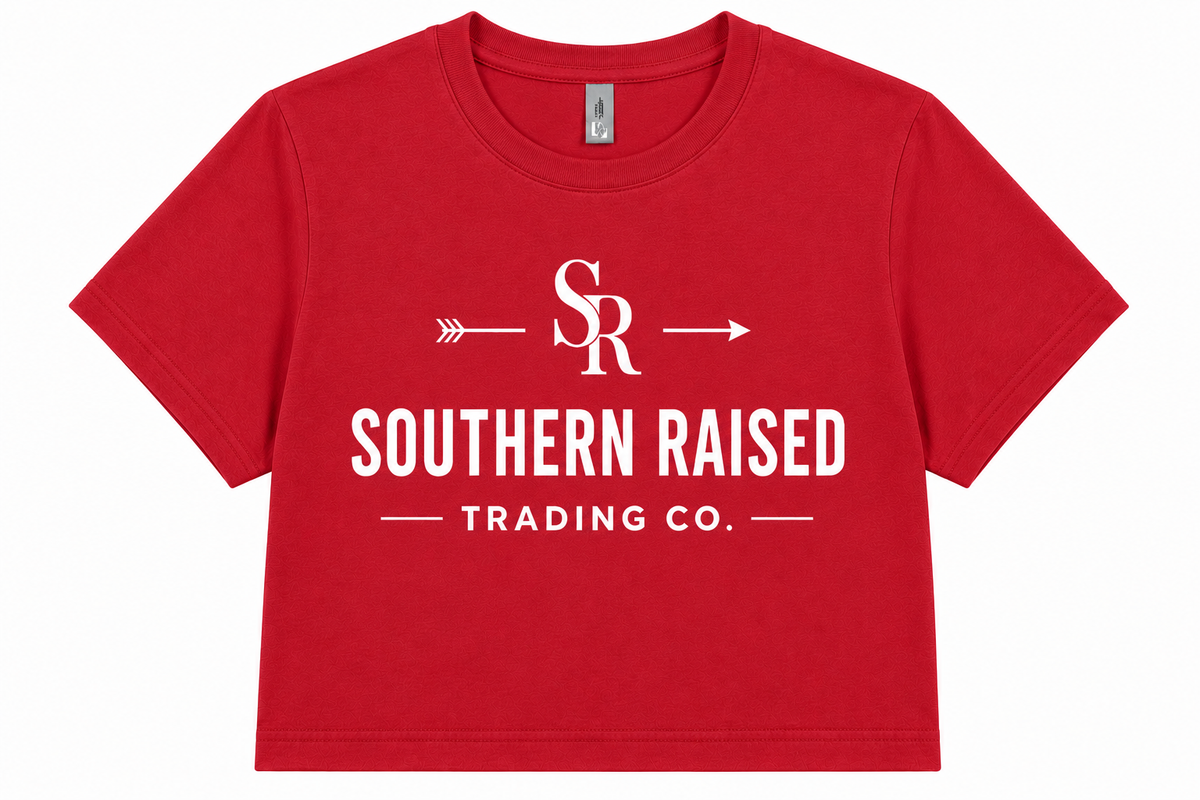 Southern Raised Trading Co. Crop Top- Red