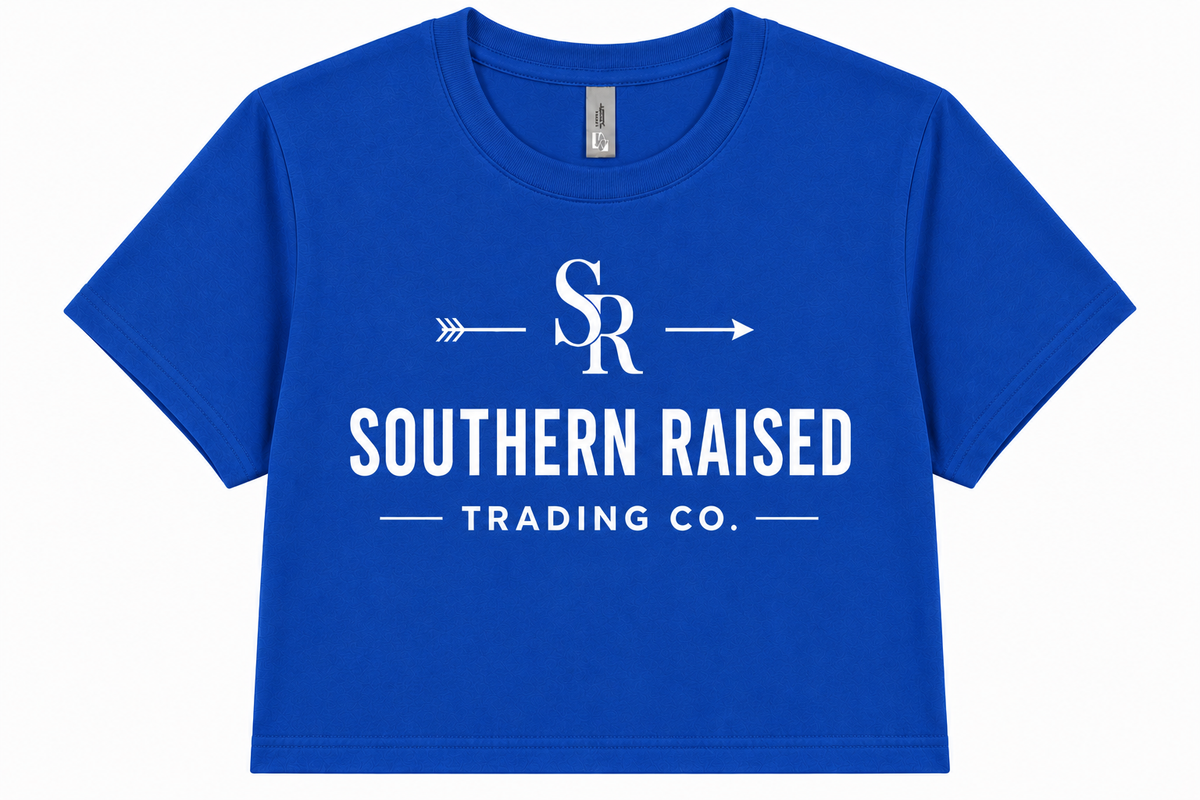 Southern Raised Trading Co. Crop Top- Royal