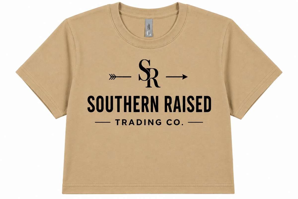 Southern Raised Trading Co. Crop Top- Tan