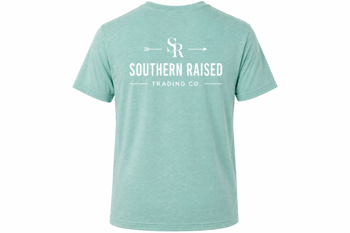 Southern Raised Trading Co. T-Shirts- Heather Seafoam