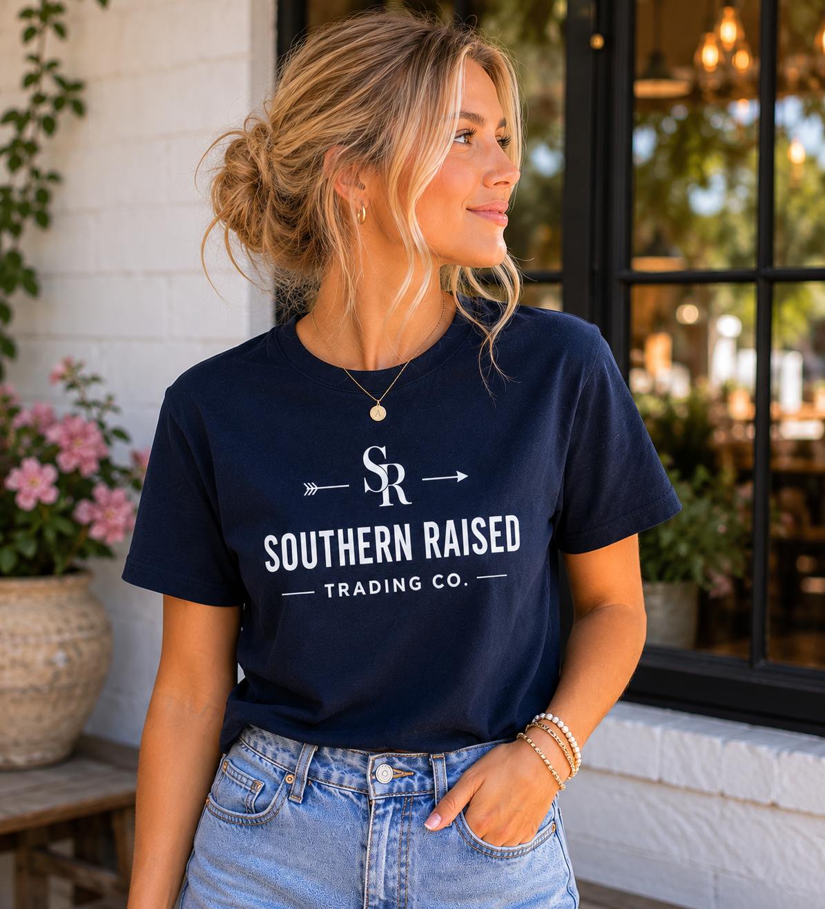 Southern Raised Trading Co. Crop Top- Midnight Navy