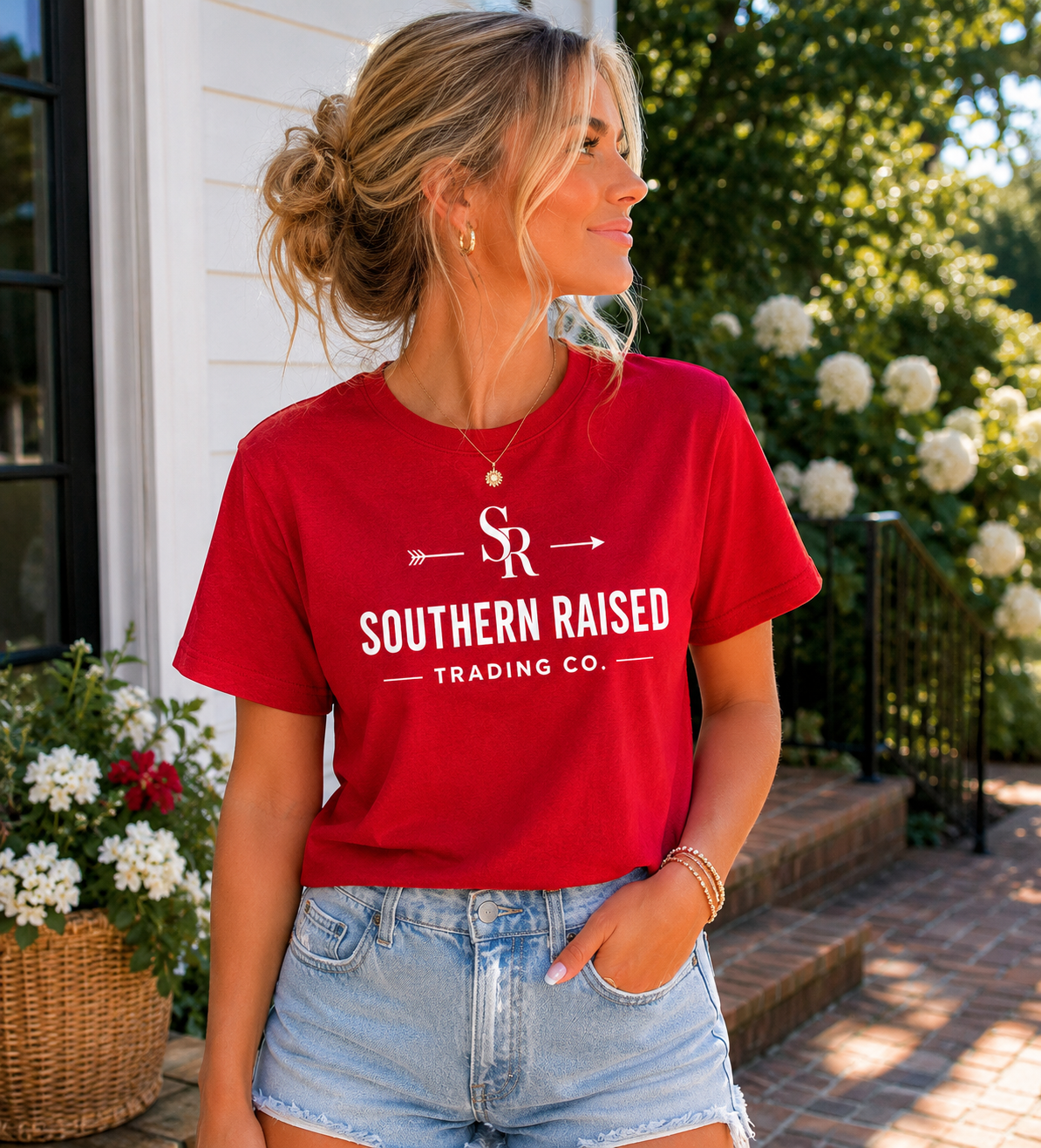 Southern Raised Trading Co. Crop Top- Red