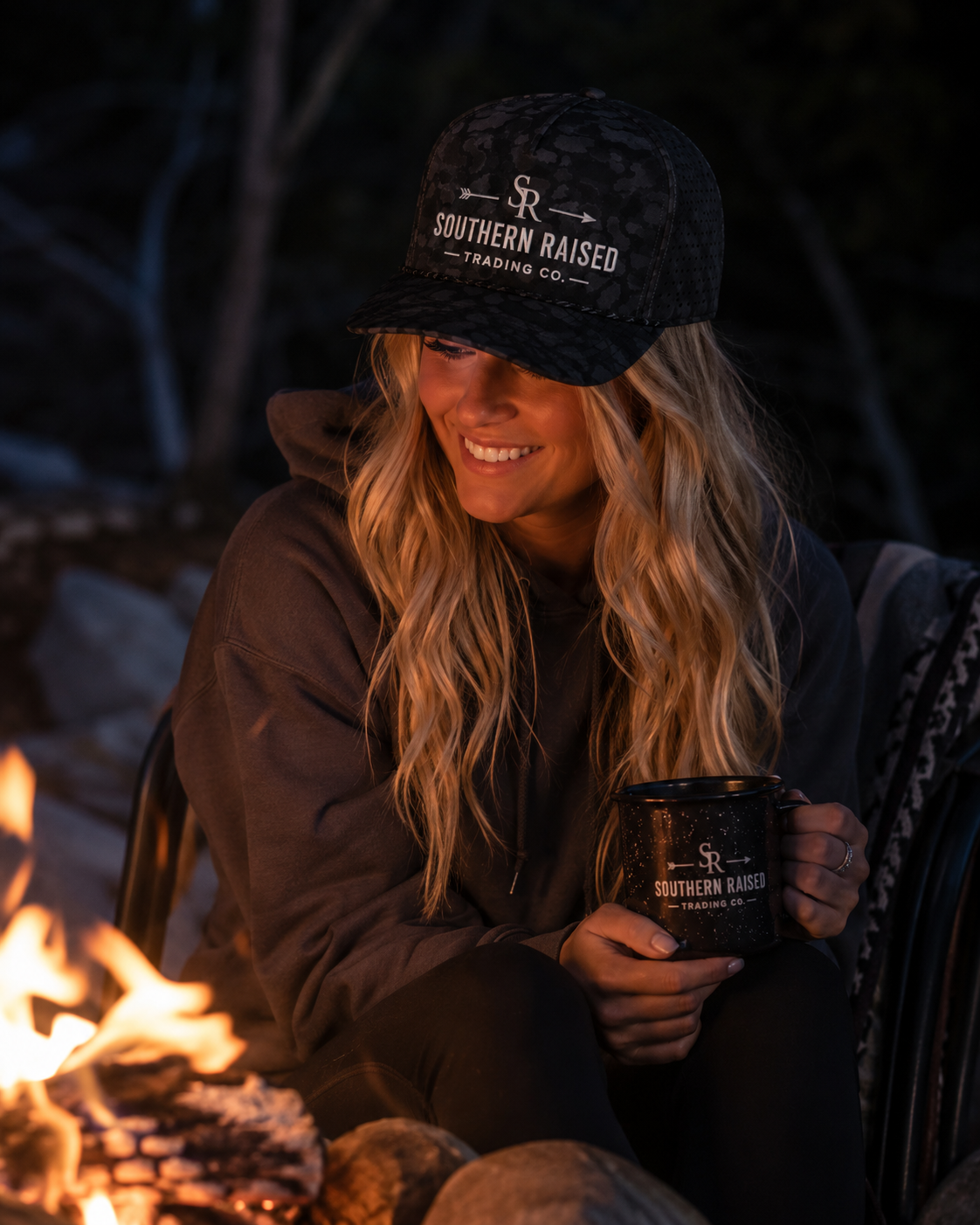 10/10 Hat- Black Camo