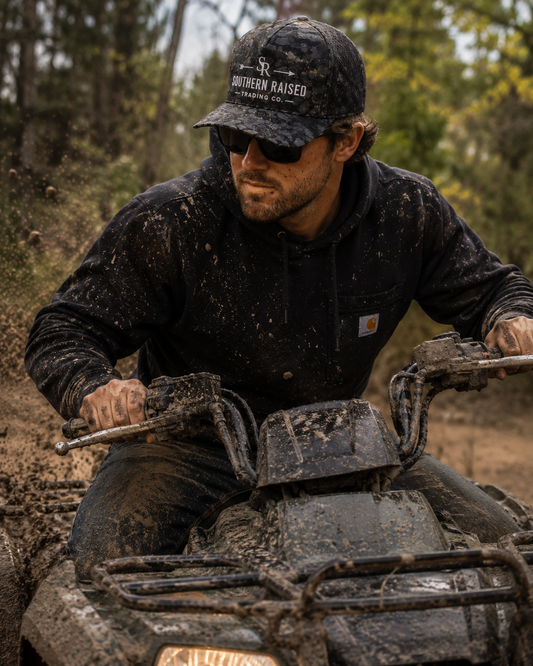 10/10 Hat- Black Camo