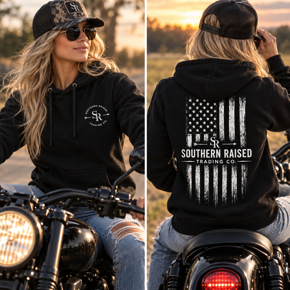 Southern Raised Trading Co. Hoodie- Black
